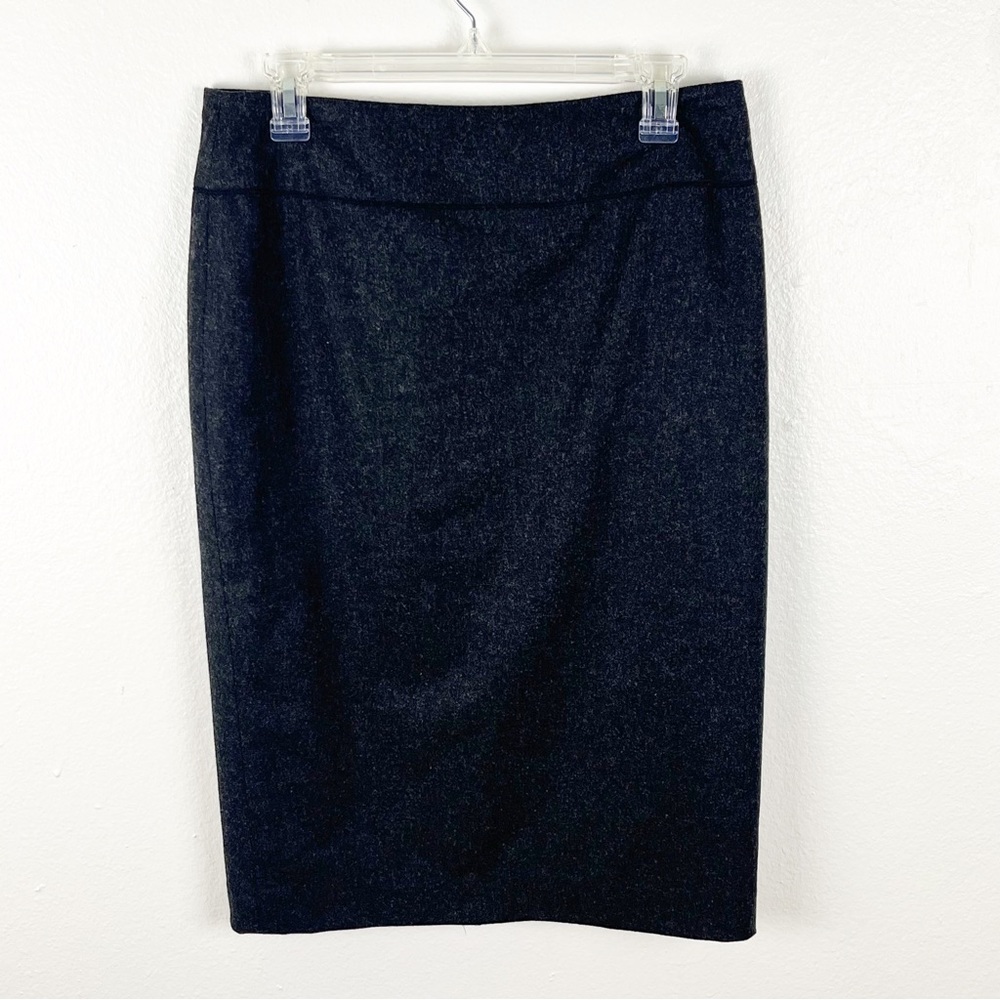 MAGASCHONI Collection Heather Gray Cashmere Wool Blend Lined Skirt Size 10 Work
